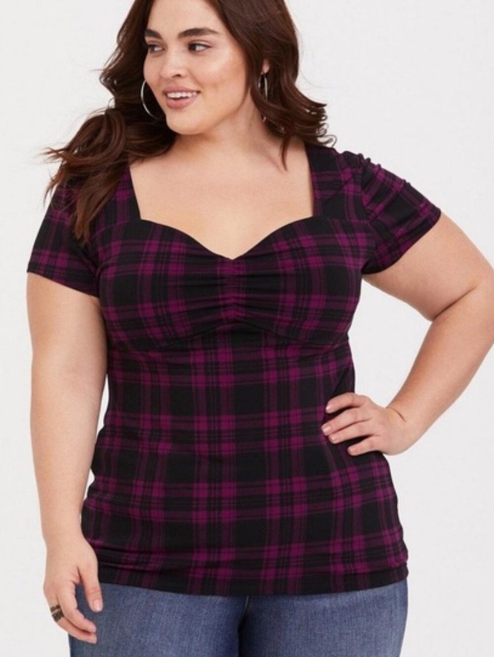 Torrid Plaid Top Size 6 6X